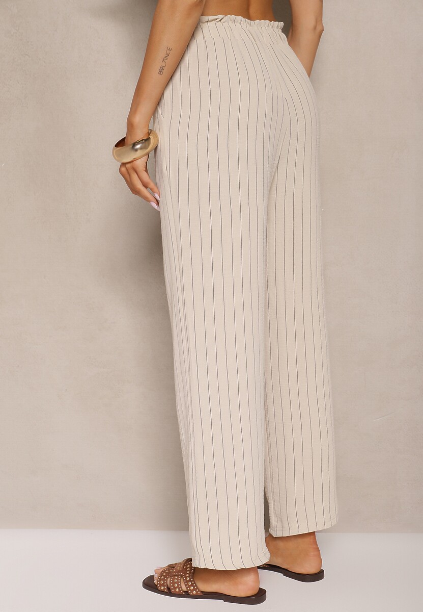 Pantaloni Linariena Bej deschis 3