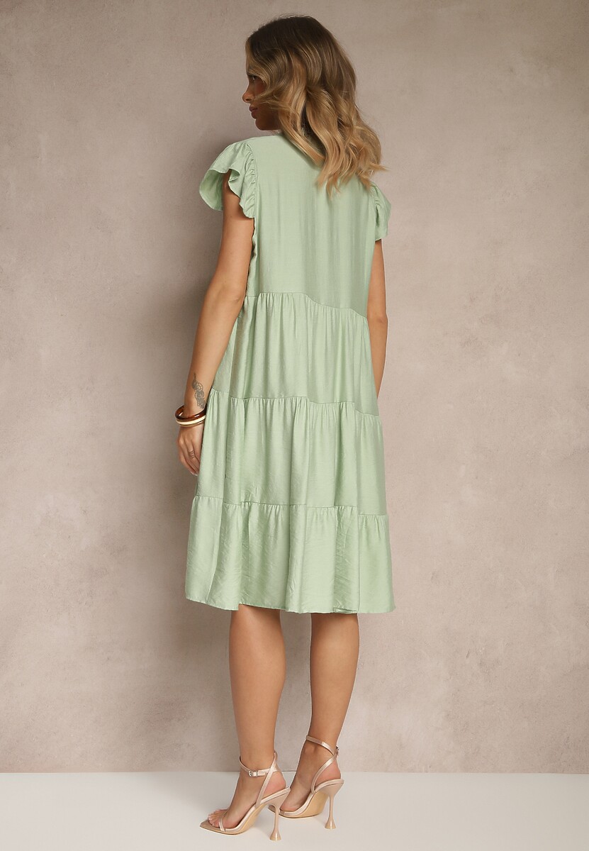 Rochie Mevamara Verde deschis 3