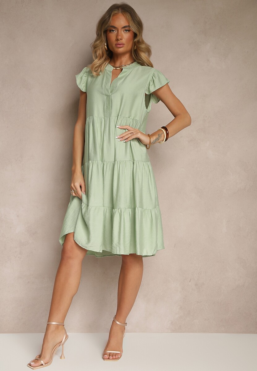 Rochie Mevamara Verde deschis 2