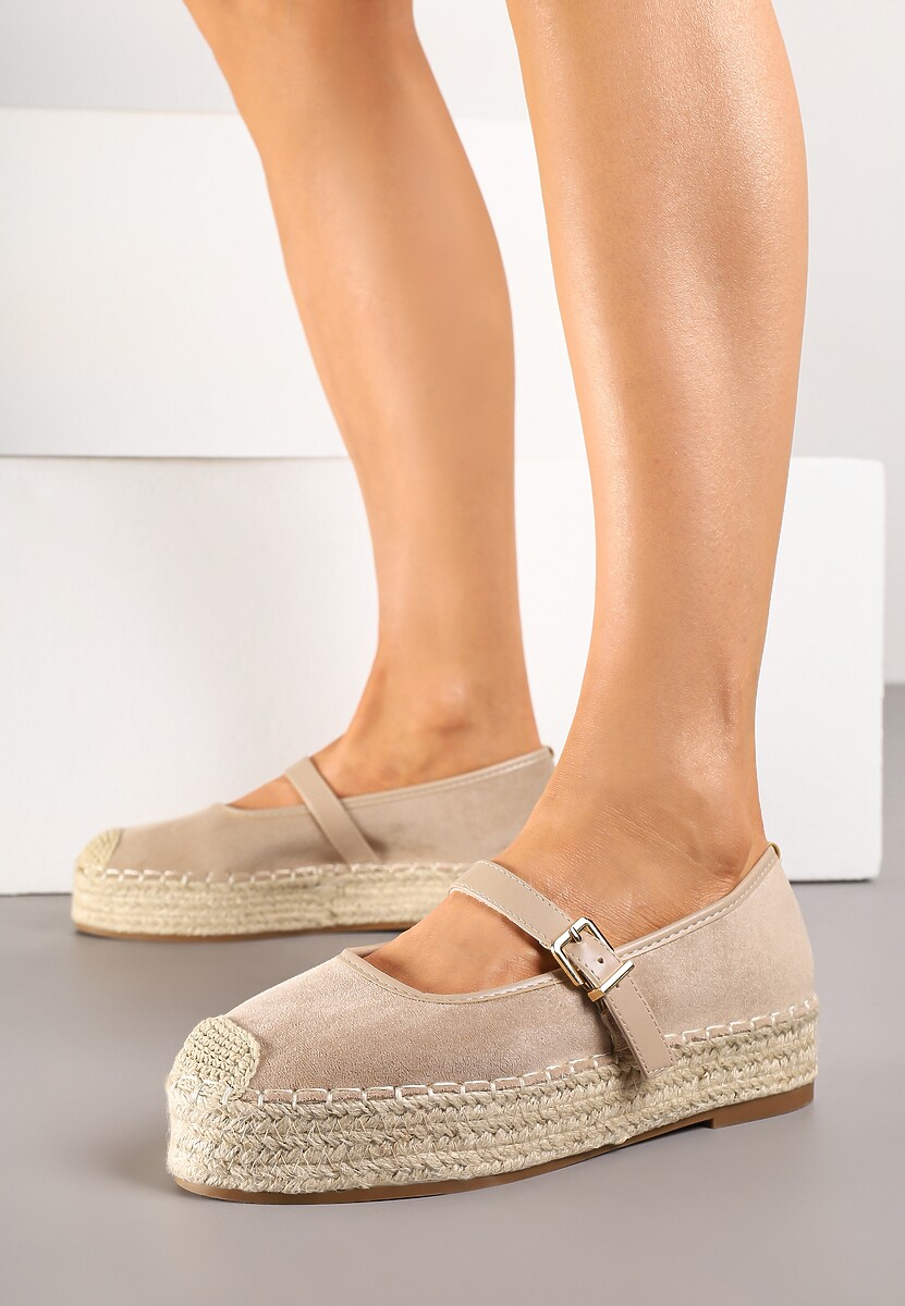 Espadrile Fevolise Bej închis 2