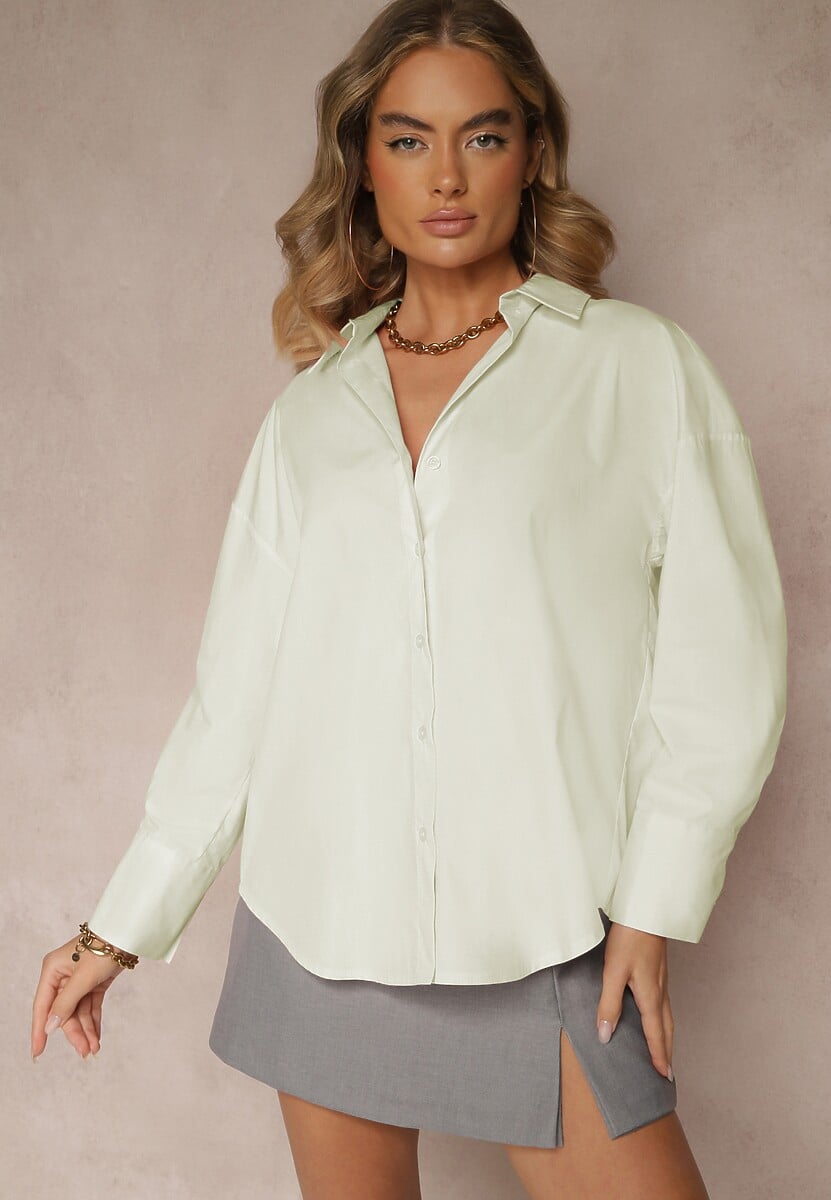 Zielona Casualowa Koszula z Bawełny Naliraella 1