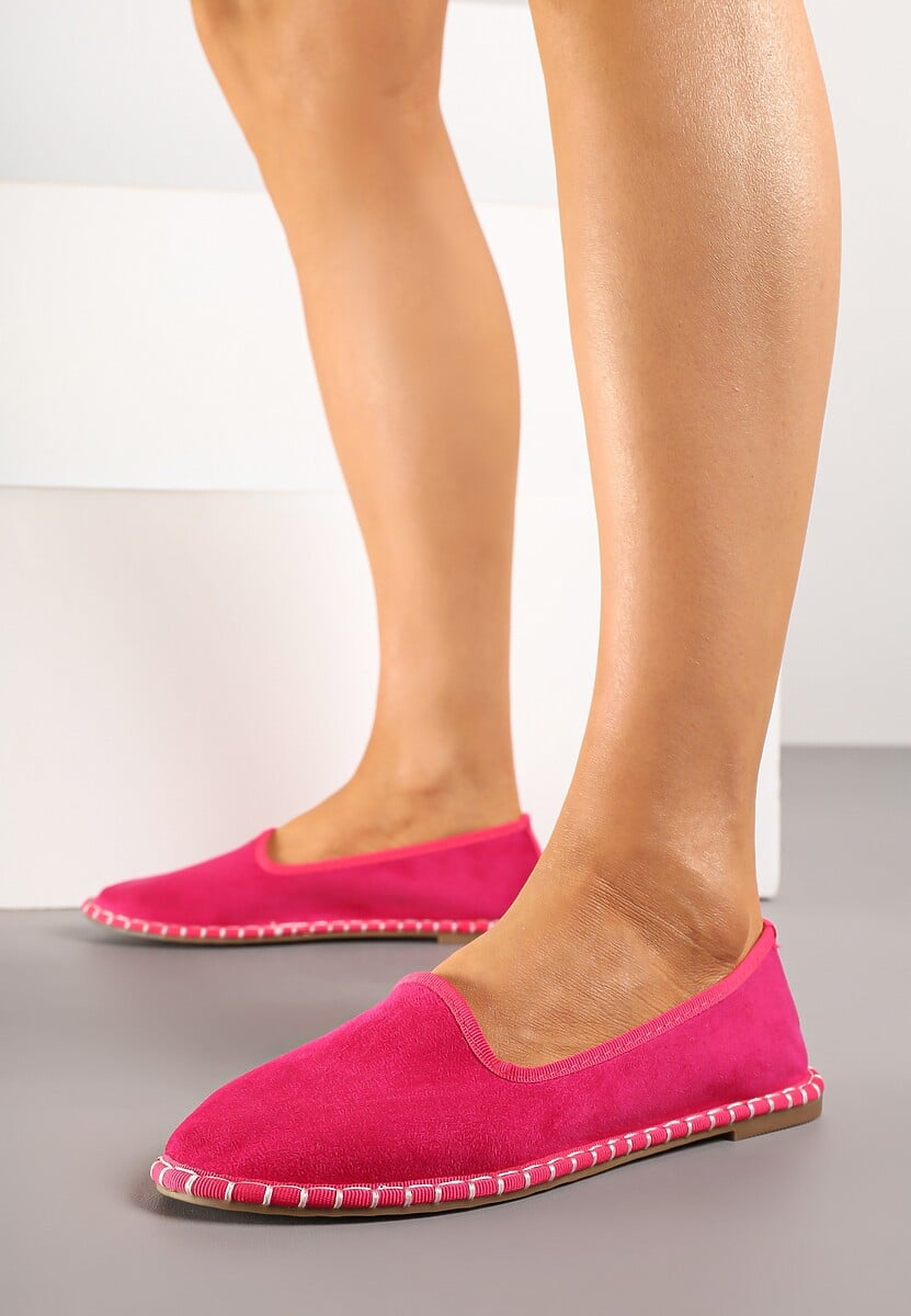 Fuksjowe Espadryle Balerinki z Przeszyciami Firalissea 1