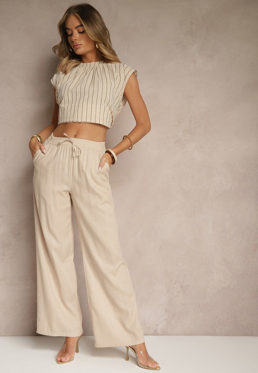 Pantaloni Filarive Bej deschis 1