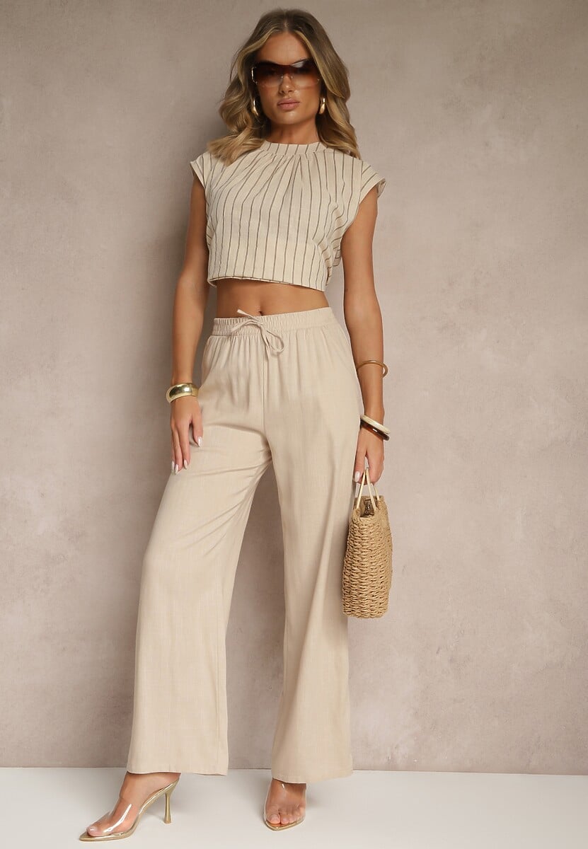 Pantaloni Filarive Bej deschis 2