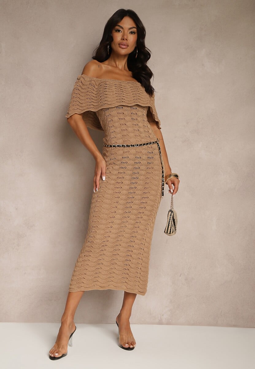 Rochie Filadella Bej închis 2