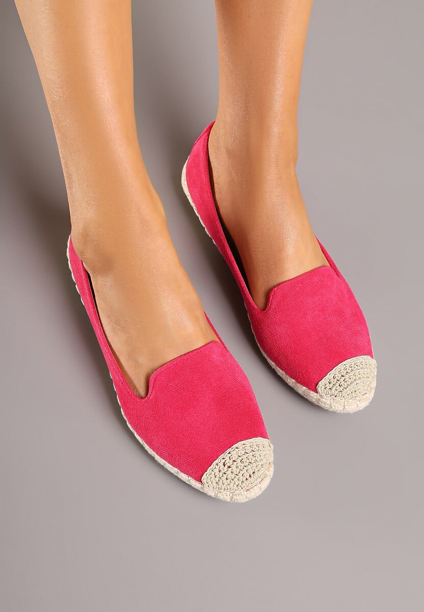 Fuksjowe Espadryle z Motywem Plecionki Ralomea 3