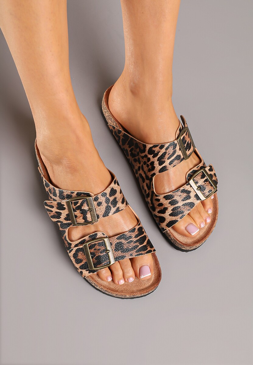 Papuci Imprimeu leopard 3