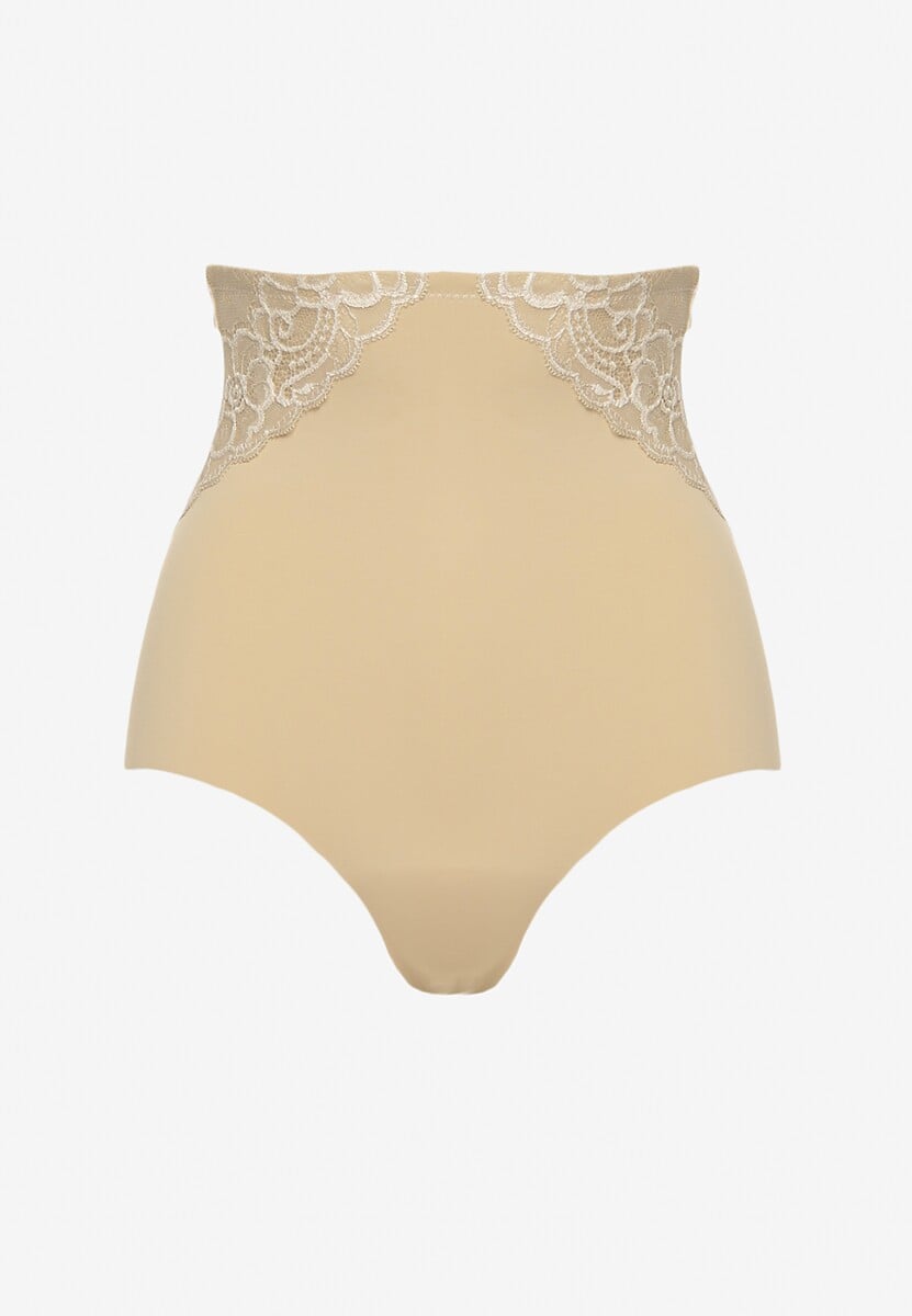 Beżowe Majtki Modelujące High Waist Savirolle 1