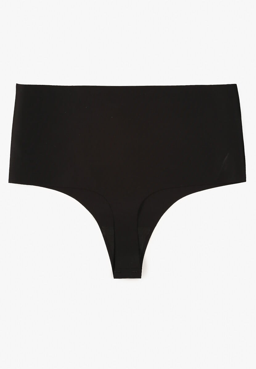 Czarne Bezszwowe Majtki High Waist Kolunea 2