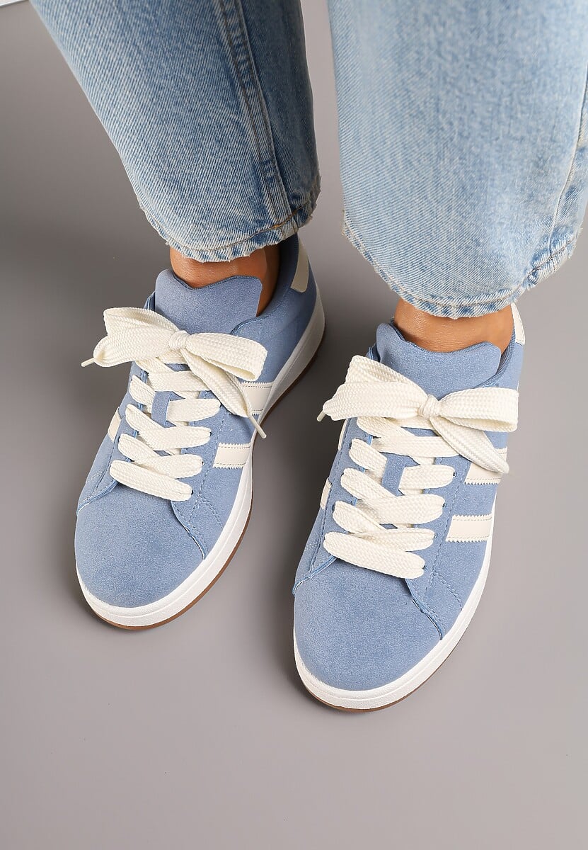Niebieskie Sneakersy Ozdobione Paskami Dolirenna 3