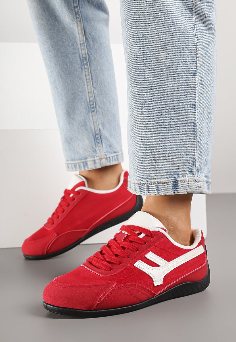 Czerwone Sneakersy z Geometrycznym Motywem Arpolia 2