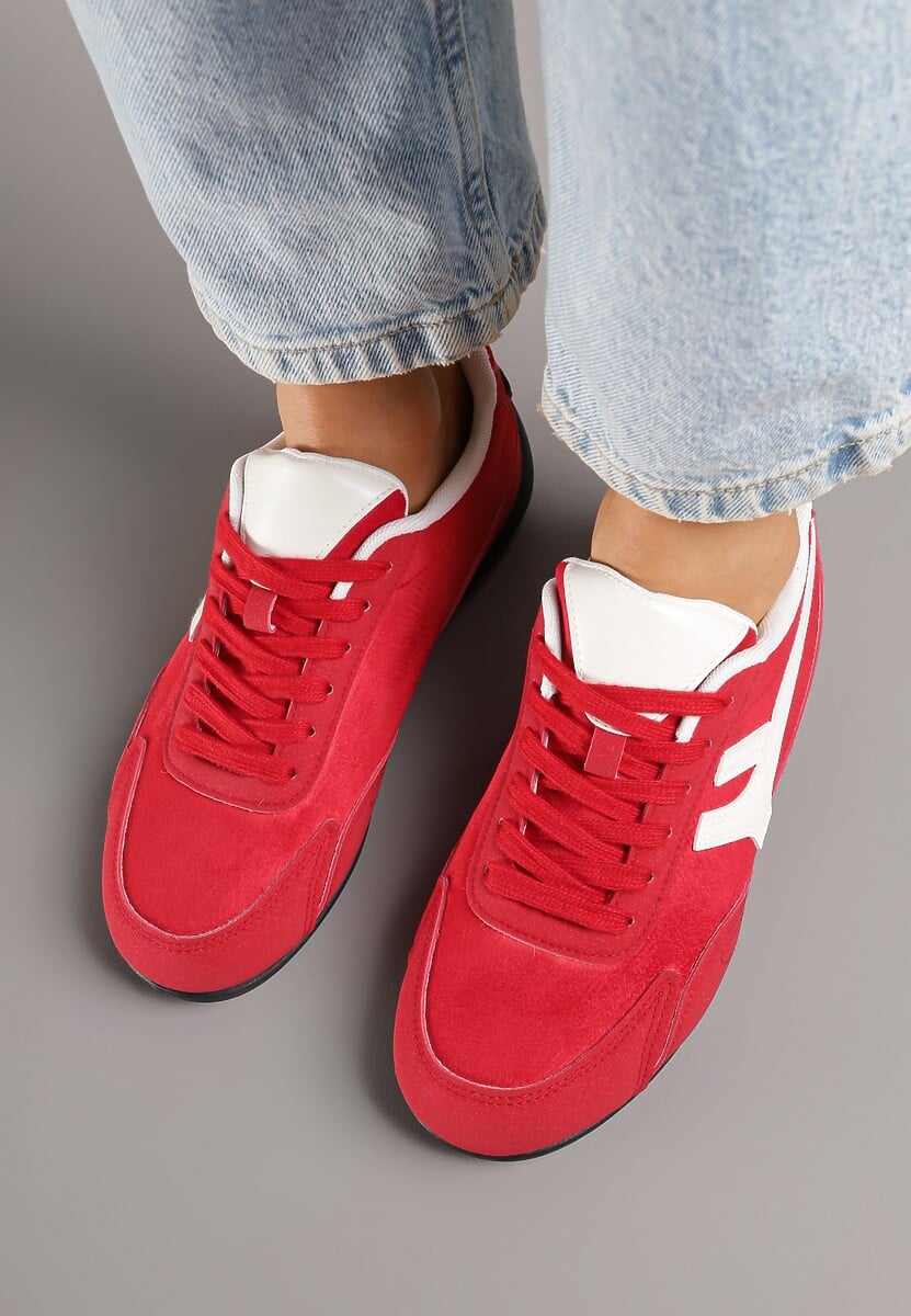 Czerwone Sneakersy z Geometrycznym Motywem Arpolia 3