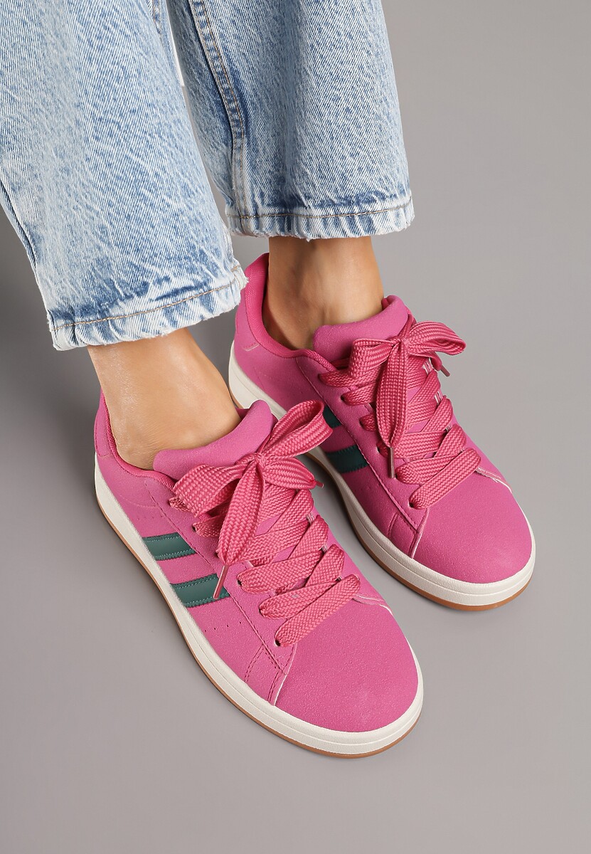 Różowe Sneakersy z Geometrycznym Wzorem Rillomia 3