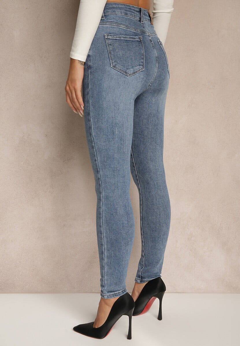 Niebieskie Jeansy Skinny High Waist Melarrii 3