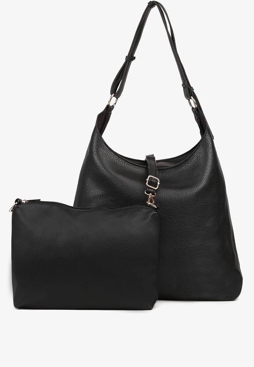 Czarna Torebka Hobo z Kosmetyczką i Paskiem Crossbody Zarosea 1