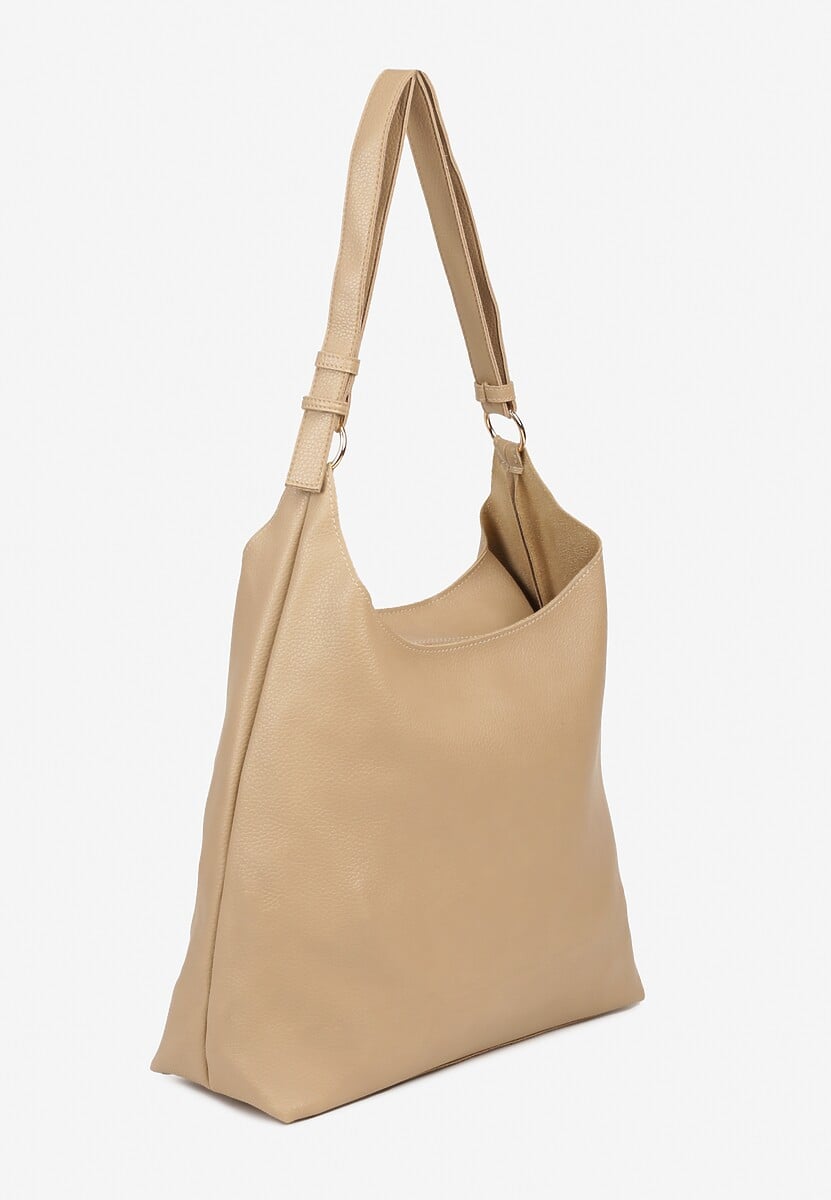 Ciemnobeżowa Torebka Hobo z Kosmetyczką i Paskiem Crossbody Zarosea 2