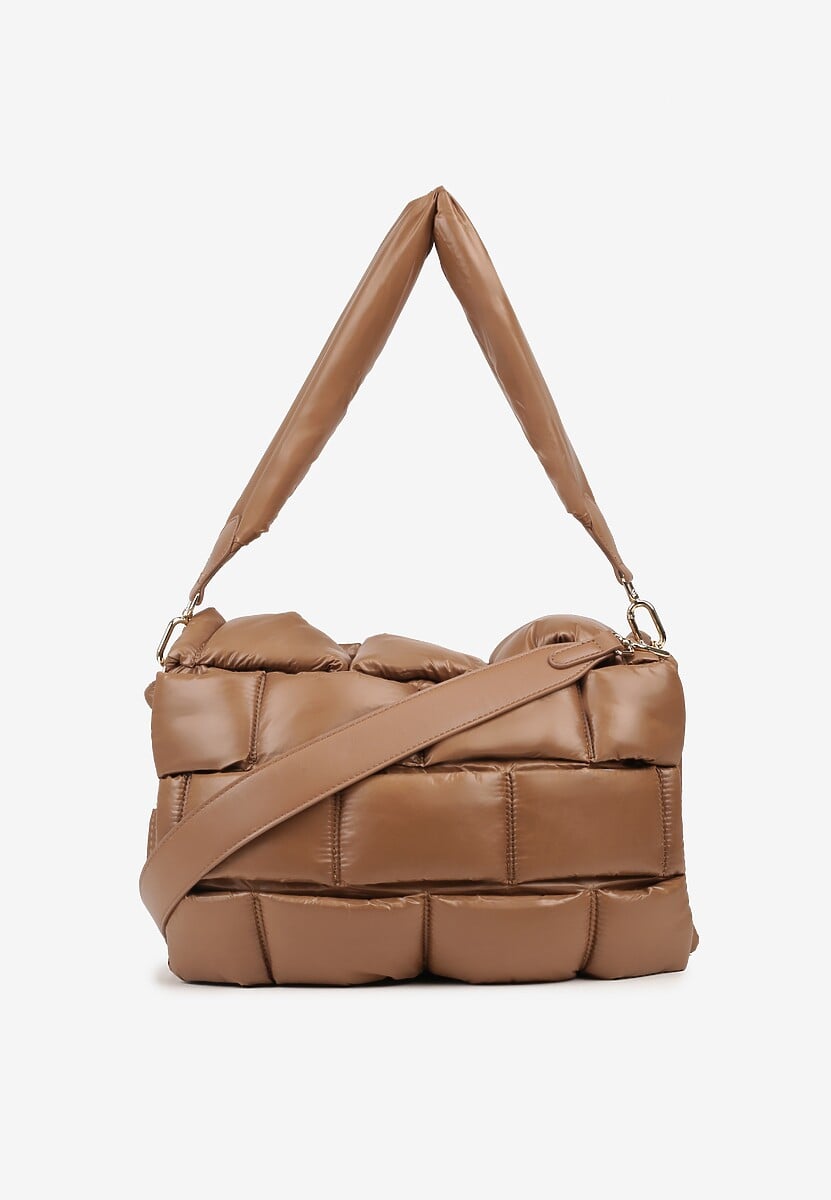 Beżowa Torebka na Ramię Typu Puffer Bag Norriva 2