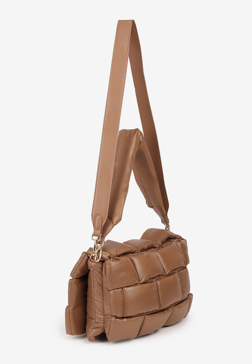Beżowa Torebka na Ramię Typu Puffer Bag Norriva 3