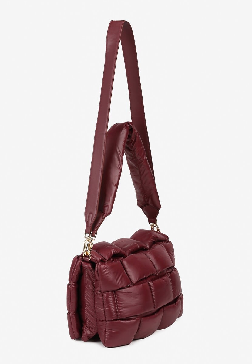 Bordowa Torebka na Ramię Typu Puffer Bag Norriva 3