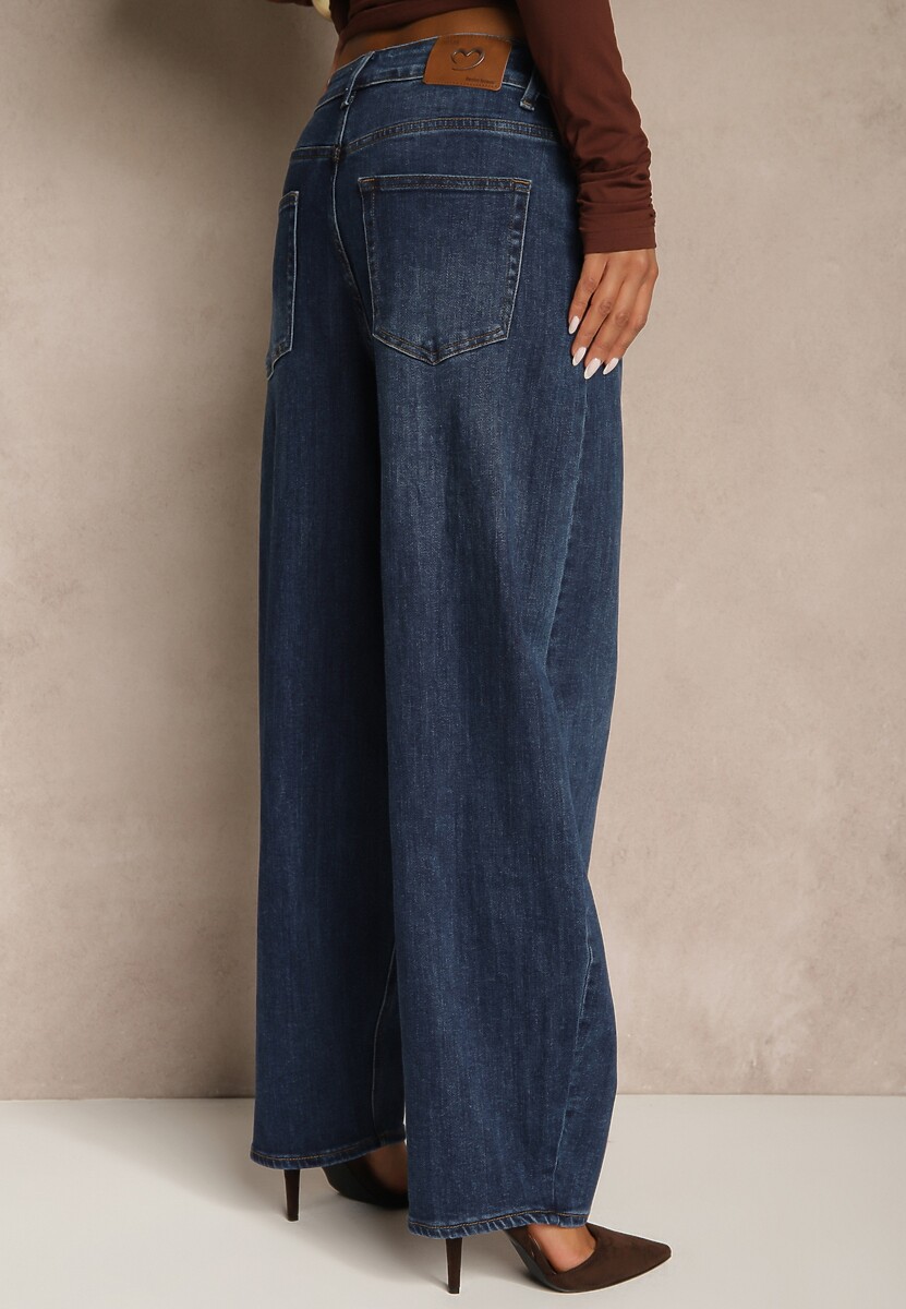 Niebieskie Jeansy High Waist Barrel Fit Salisette 3
