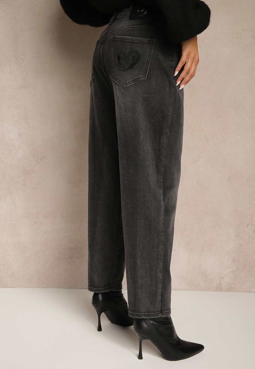 Szare Jeansy Mom Fit High Waist Ralima 3