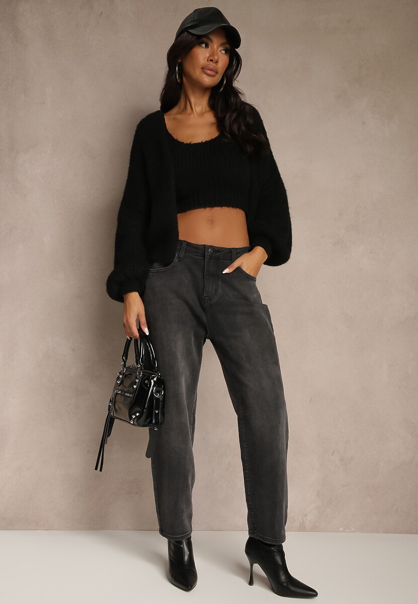 Szare Jeansy Mom Fit High Waist Ralima 1