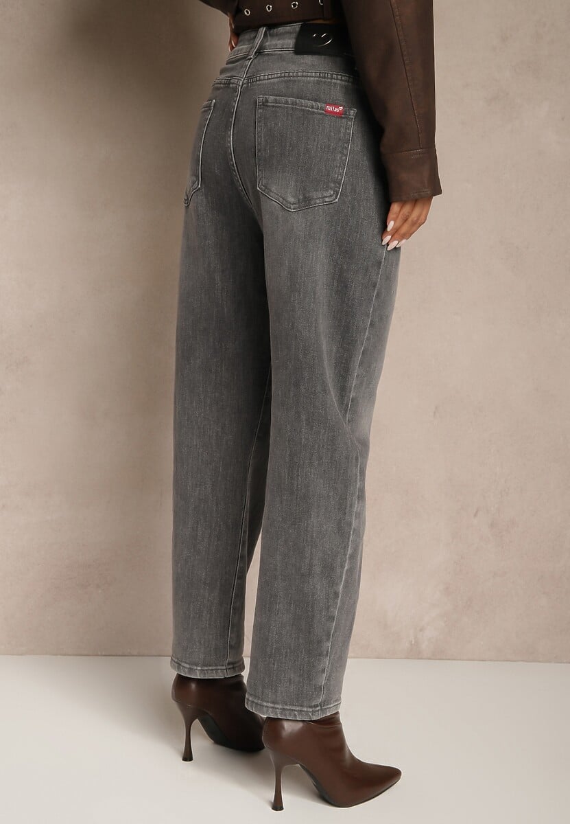Szare Jeansy Mom Fit High Waist Ralineva 3
