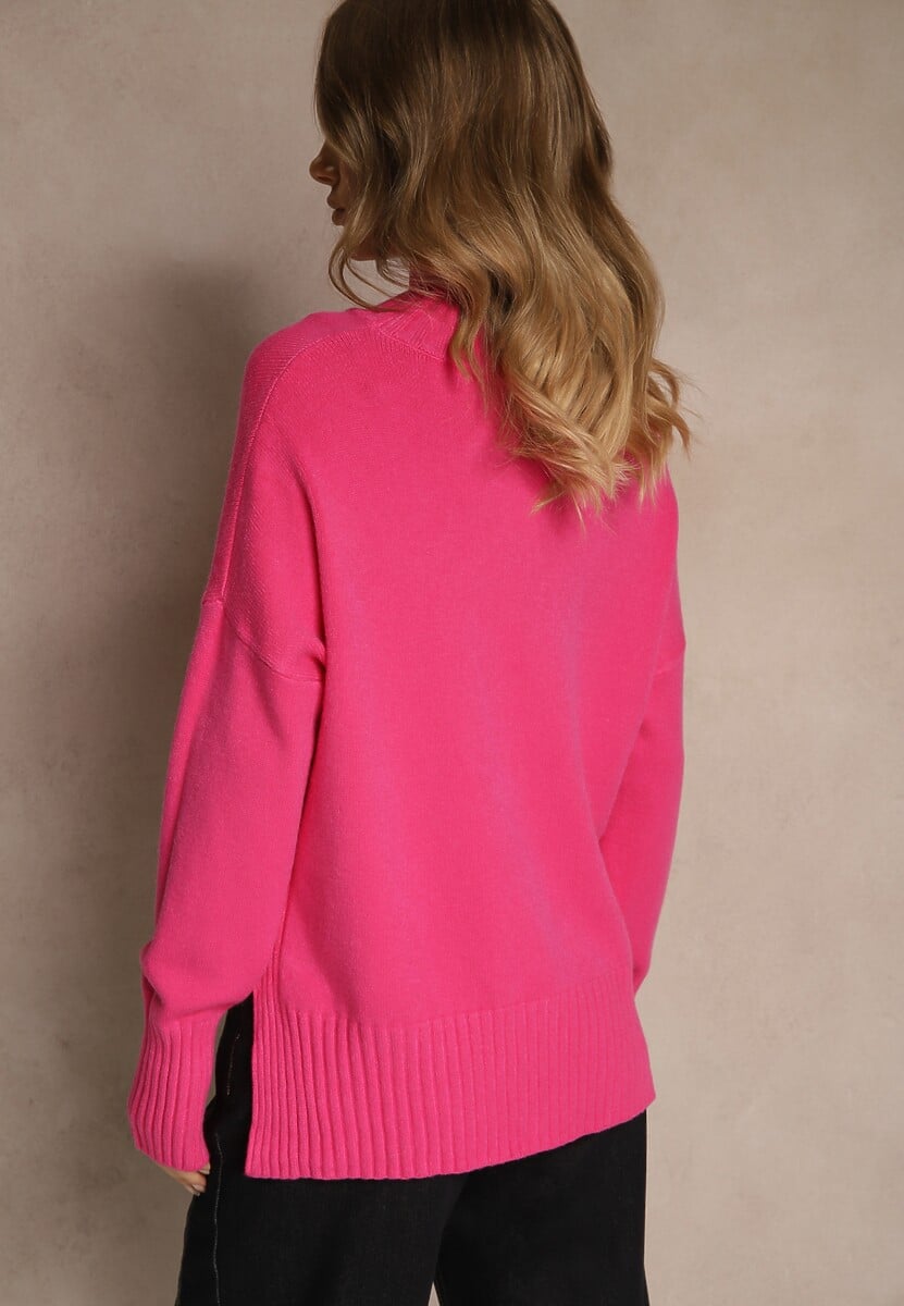 Pulover pe gât Ralloria Fucsia 3