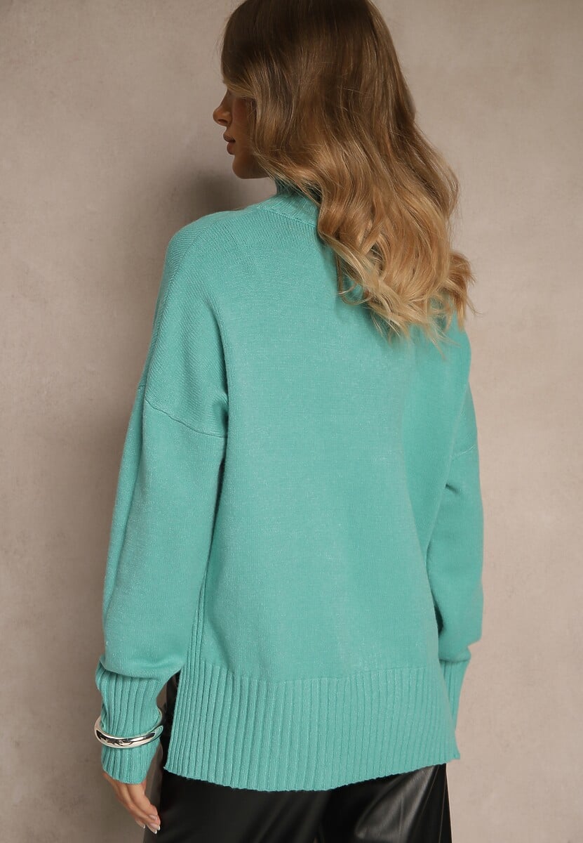 Pulover pe gât Ralloria Verde deschis 3