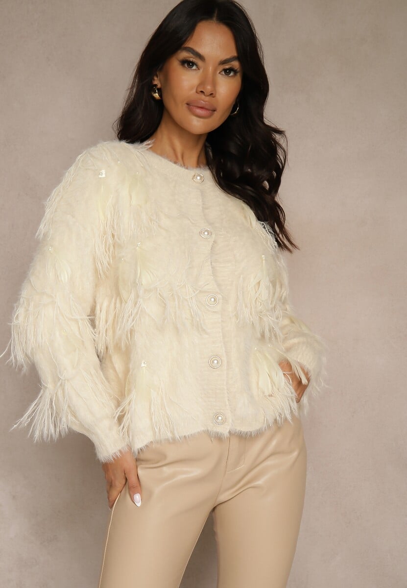 Cardigan Meviatta Bej deschis 1