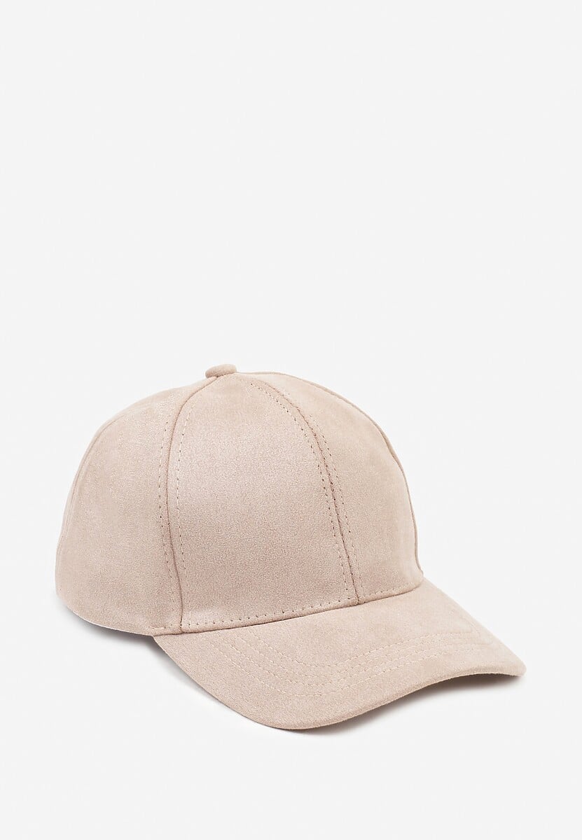 Beżowa Casualowa Czapka z Daszkiem Tuslena 1