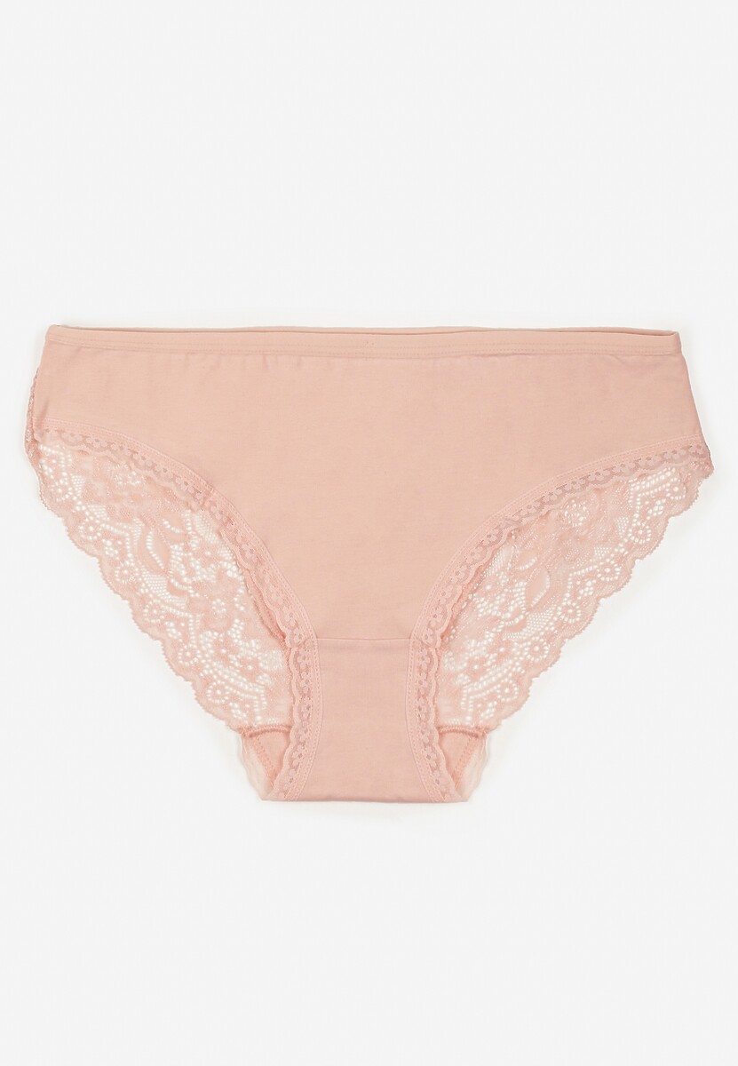Różowe Majtki Figi z Koronkowymi Wstawkami Amiora 1
