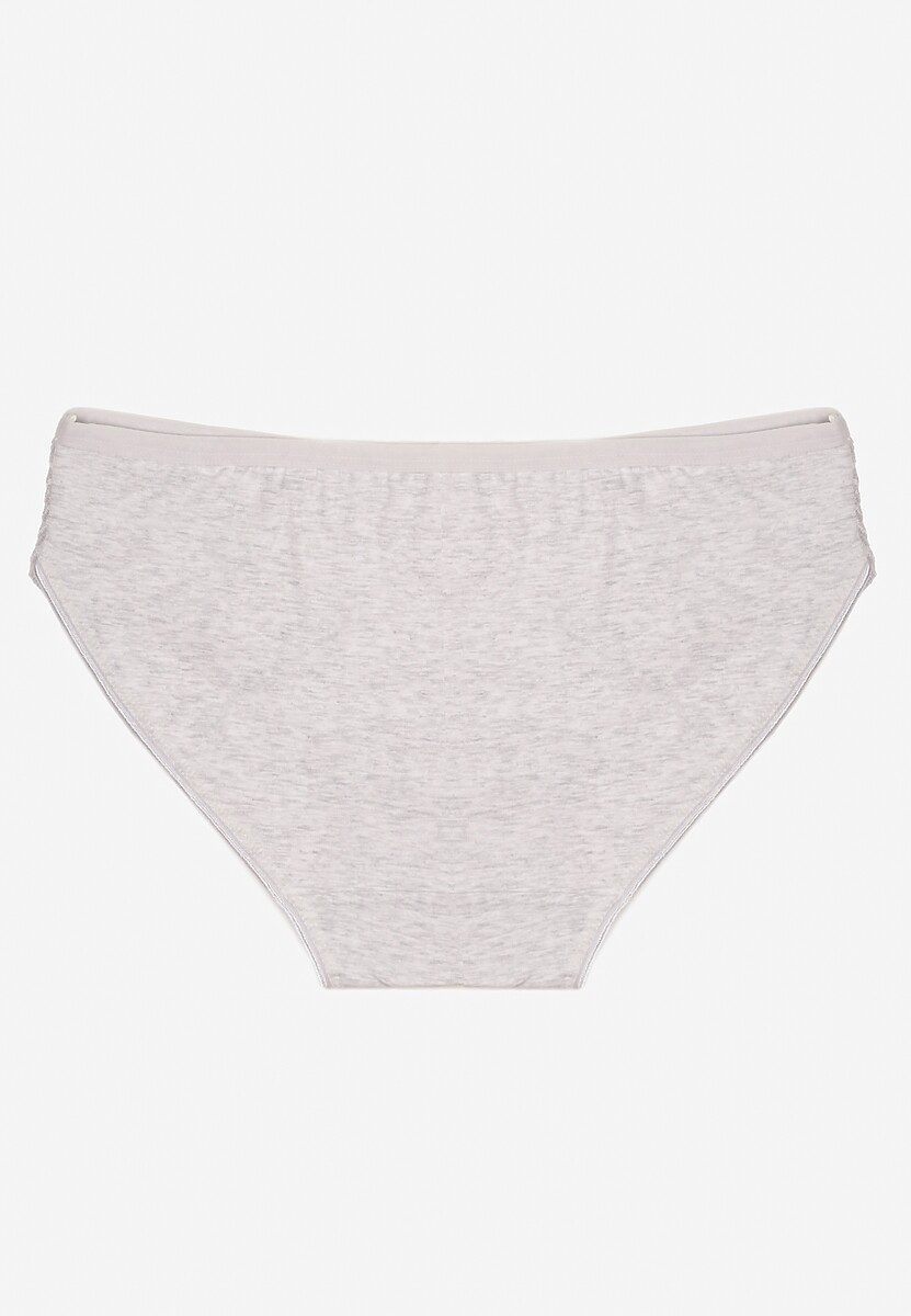 Jasnoszare Bawełniane Majtki Figi o Klasycznym Fasonie Venalice 2