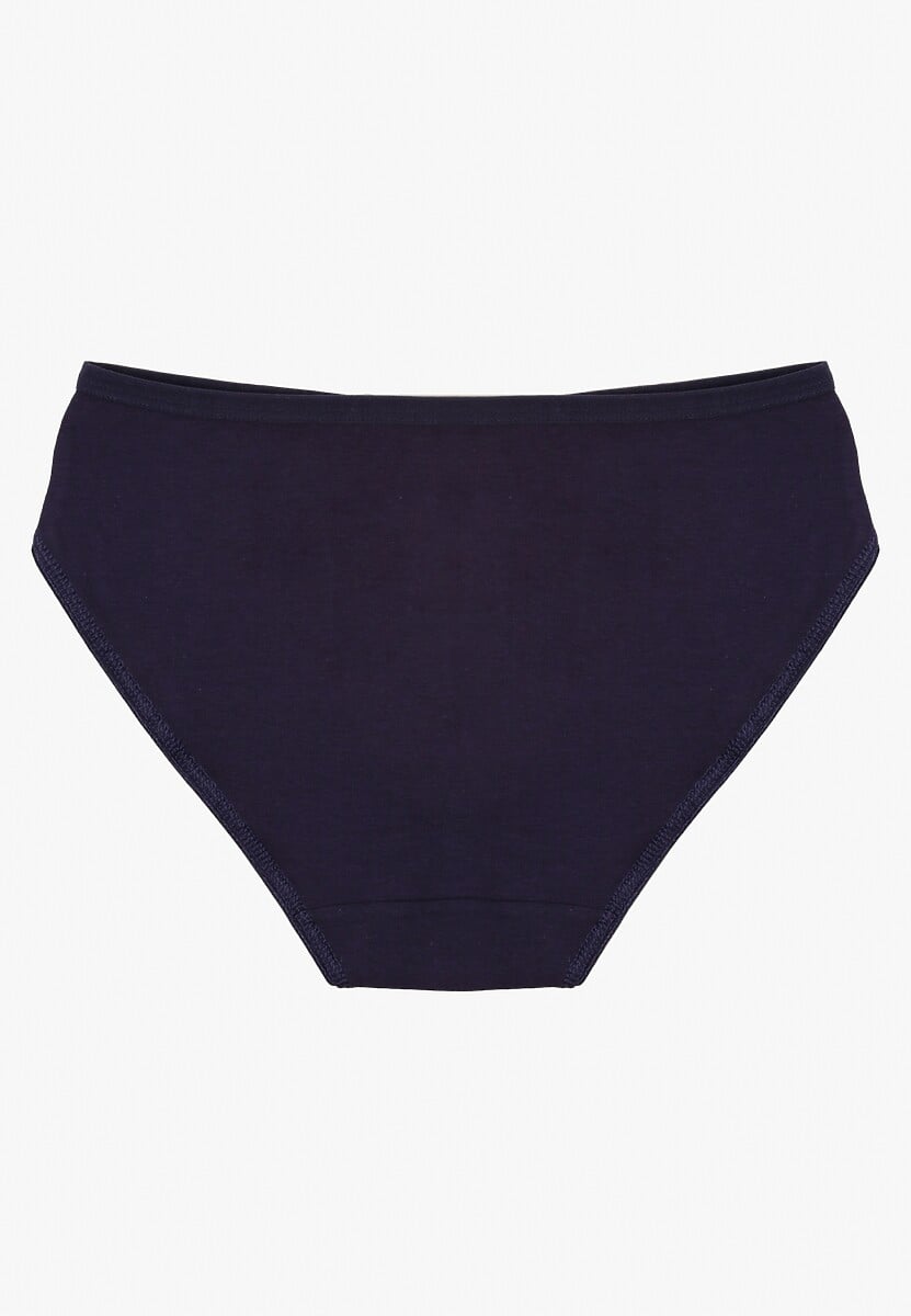 Granatowe Bawełniane Majtki Figi o Klasycznym Fasonie Venalice 2