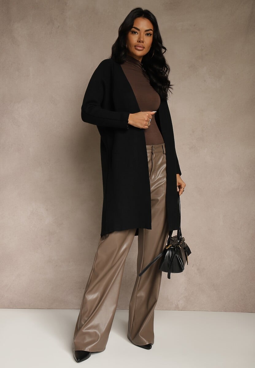 Czarny Niezapinany Casualowy Kardigan Felltusa 2