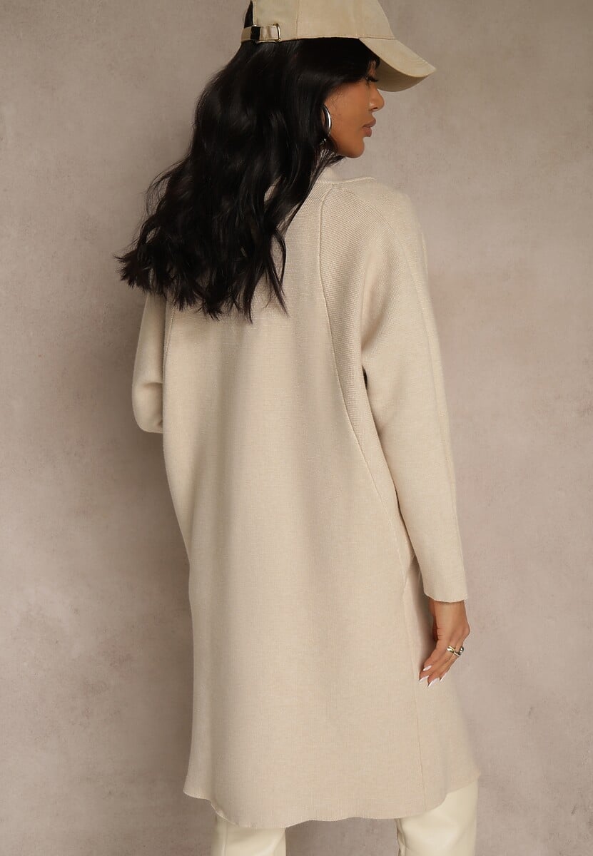 Beżowy Niezapinany Casualowy Kardigan Felltusa 3