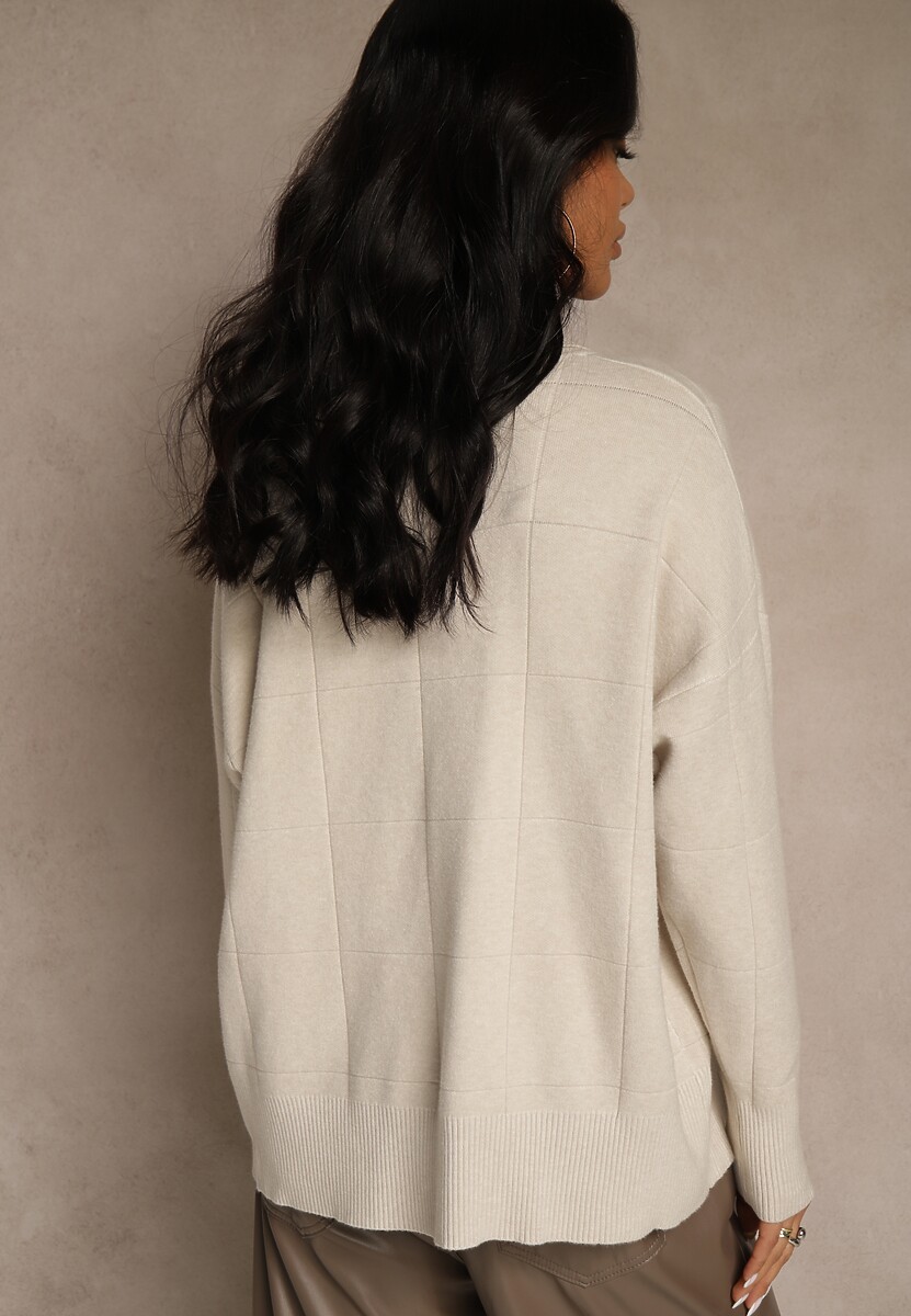 Beżowy Casualowy Golf Tusara 3