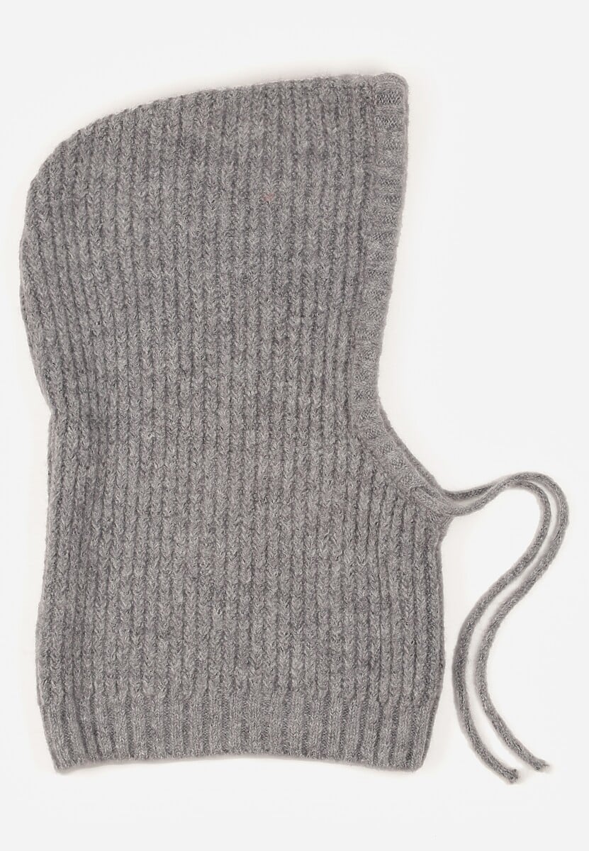 Szara Czapka Balaclava z Wełną i Ściągaczami Linobra 2