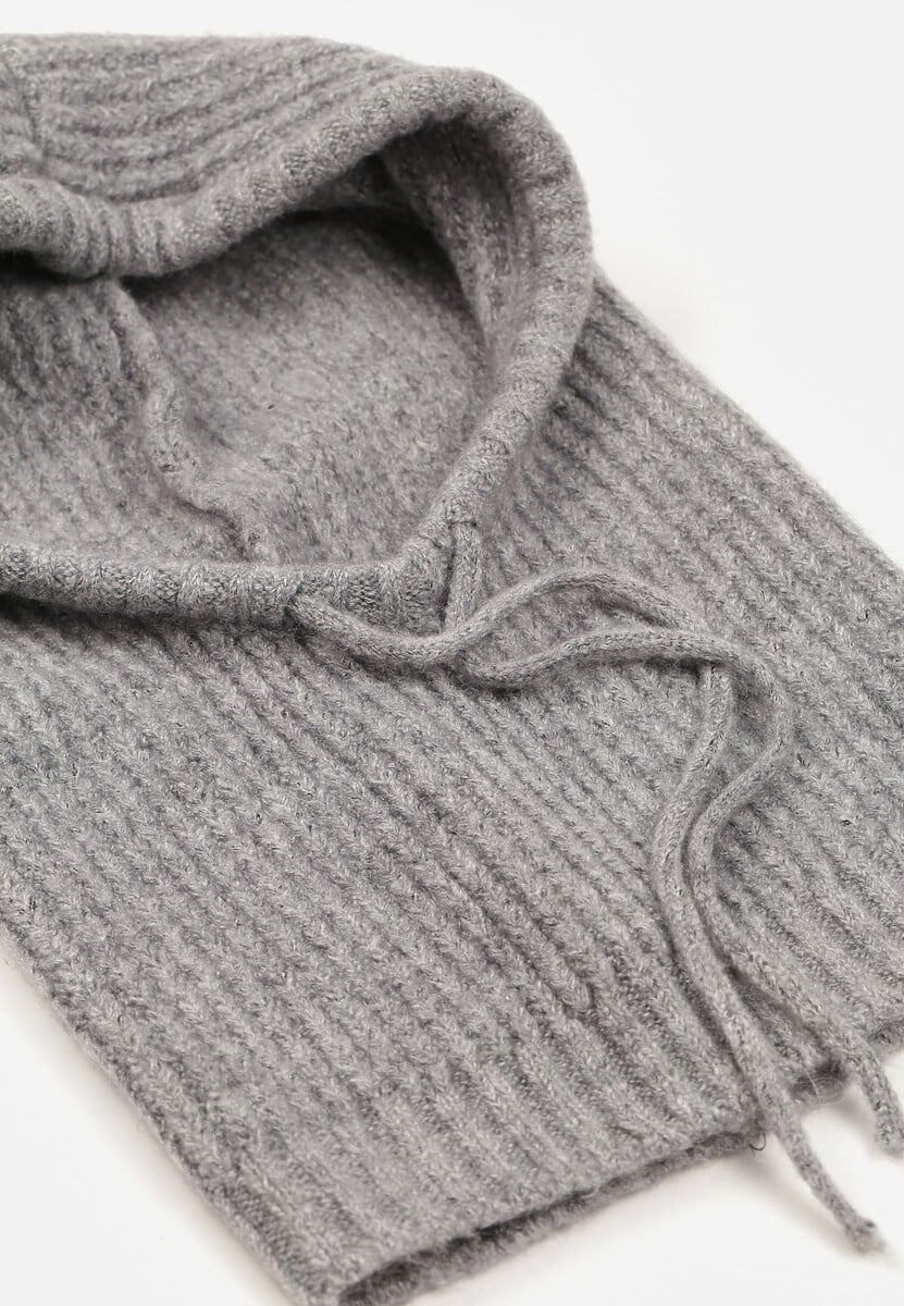 Szara Czapka Balaclava z Wełną i Ściągaczami Linobra 3