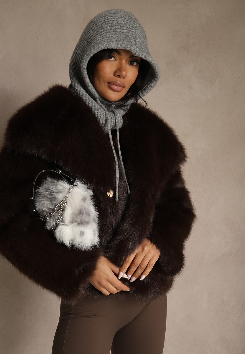 Szara Czapka Balaclava z Wełną i Ściągaczami Linobra 2