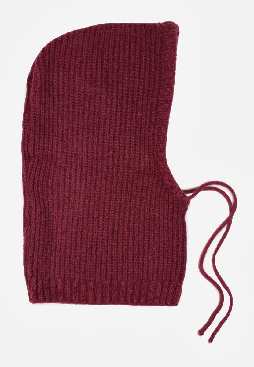 Czerwona Czapka Balaclava z Wełną i Ściągaczami Linobra 2