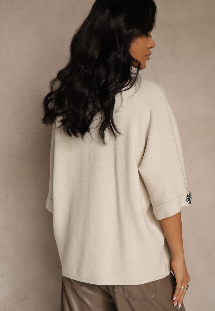 Pulover Bej deschis 3