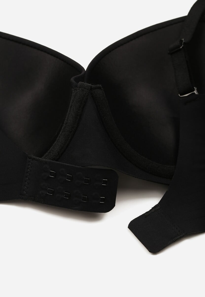 Czarny Gładki Biustonosz o Klasycznym Fasonie Amanei 2