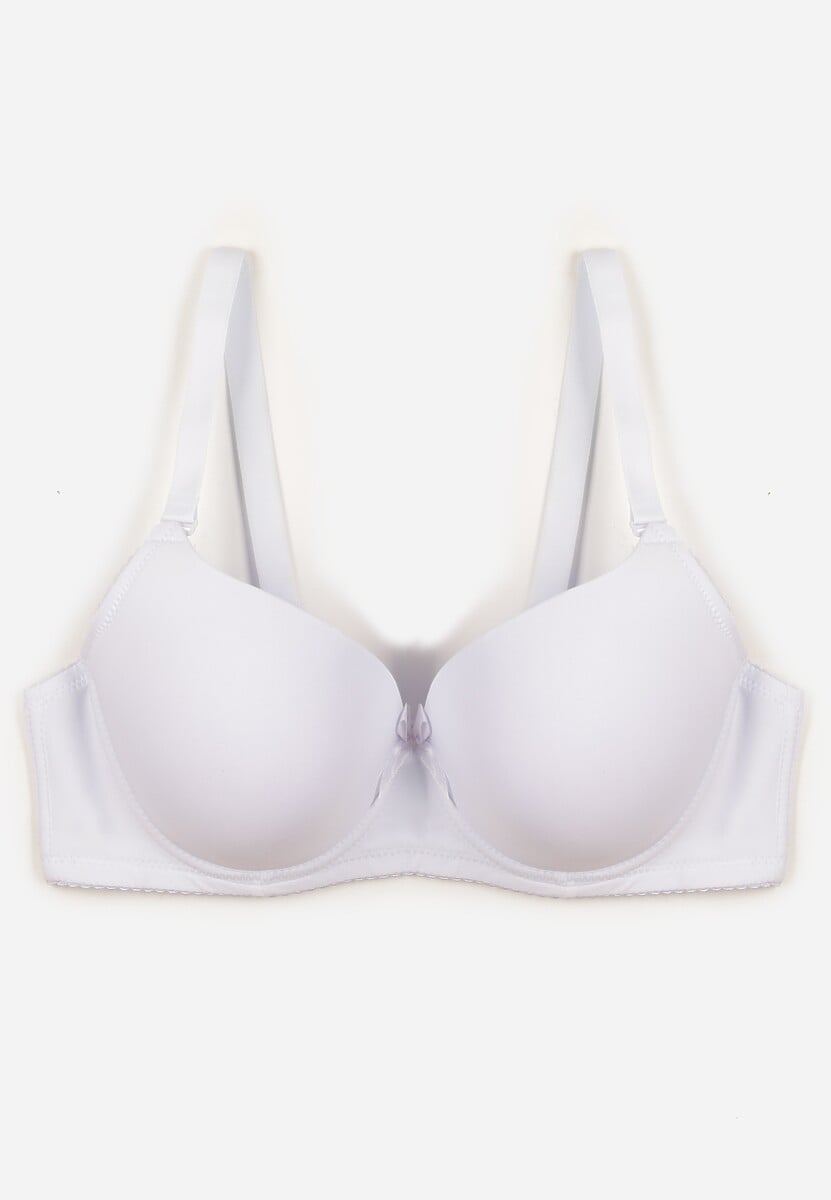 Biały Biustonosz o Gładkim Wykończeniu z Kokardką Phiphise 1