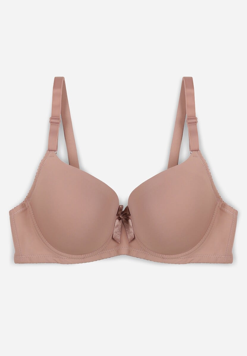 Jasnofioletowy Biustonosz o Gładkim Wykończeniu z Kokardką Phiphise 1