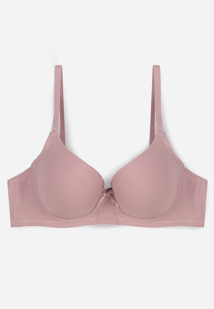 Fioletowy Gładki Biustonosz o Klasycznym Fasonie Arriethia 1