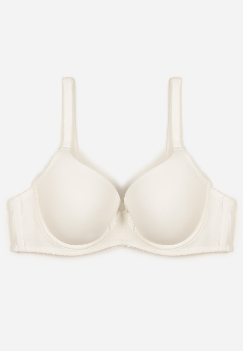 Jasnobeżowy Gładki Biustonosz o Klasycznym Fasonie Arriethia 1