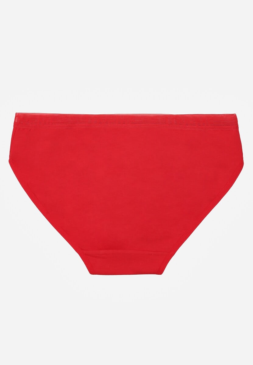 Czerwone Majtki Figi z Bawełny z Napisem Love Adririn 2