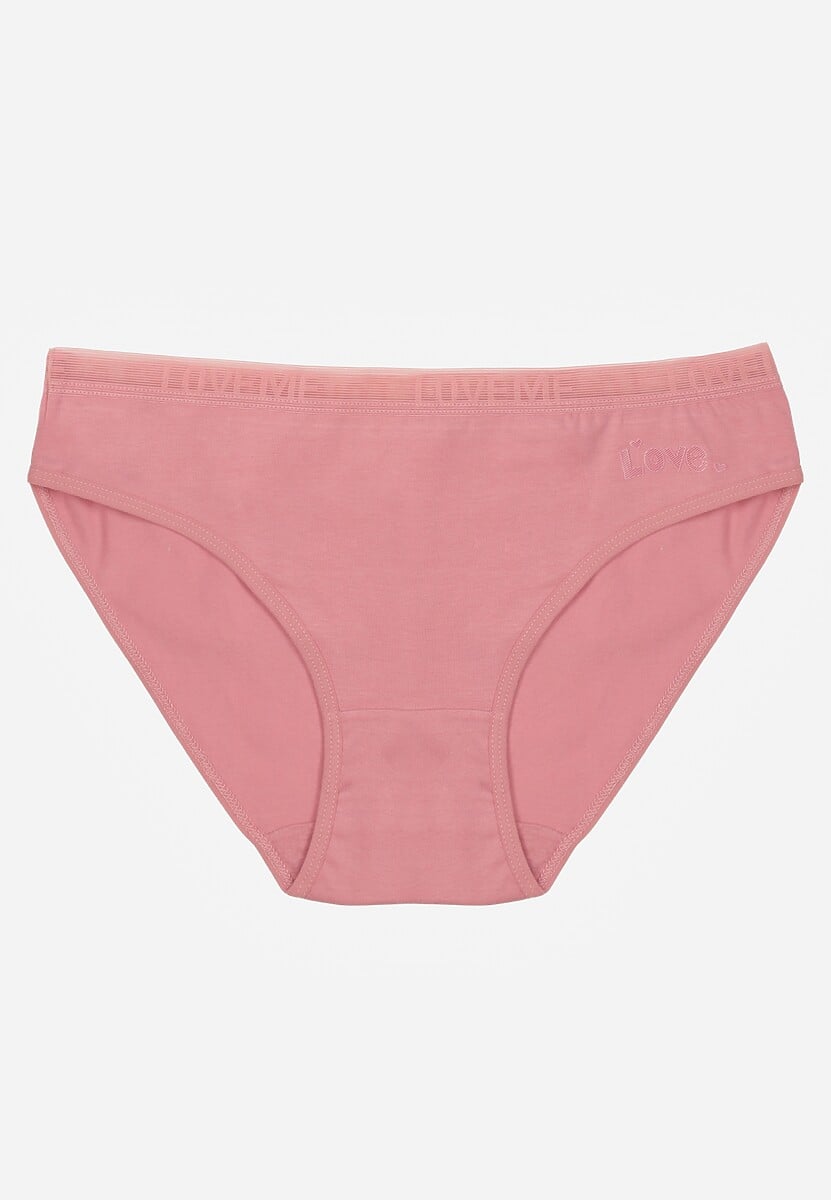 Ciemnoróżowe Majtki Figi z Bawełny z Napisem Love Adririn 1