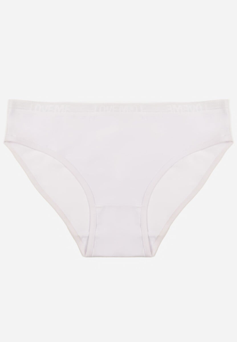 Białe Majtki Figi z Bawełny z Napisem Love Adririn 1